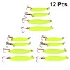 Mipcase 12 Pack Floating Willow Sequins Fishing Luminous Lure Bait