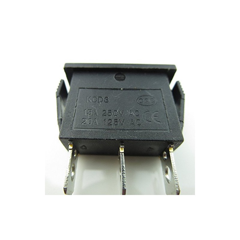 CESS Hull Shape Snap-in KCD3 3 Pin ON-OFF-ON Switch (2