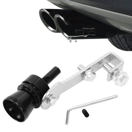 Turbo Sound Whistle, Exhaust Sound Booster, Aluminium Alloy Car Turbo Sound, Sound Exhaust Whistle, Sound Generator Car, Turbo Sound Simulator Whistle for All Vehicles Models, Black, M