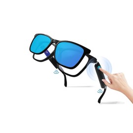 Intelligent Audio Sunglasses for Men Women with Microphone Speaker Sunglasses Clip for Glasses Polarised Glasses with Headphones Wireless Bluetooth Smart Sun Glasses Speaker