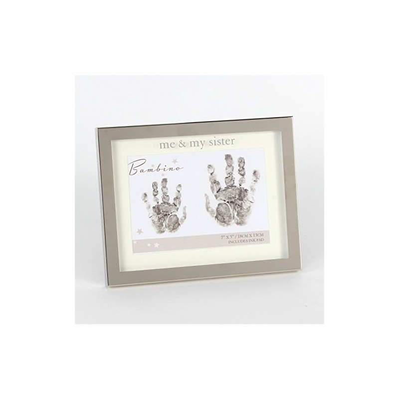Me and My Sister Hand Print 7" x 5" Photo