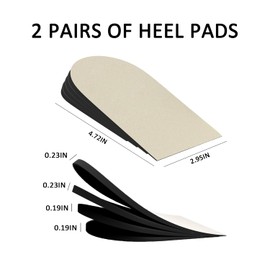 2 Pairs of Heel Pads, Layered Orthotic Insoles, Heightening Insoles, Adjustable Heel Insoles, Unisex, Heel Pads