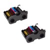 Fargo Printer YMCKO Color Ribbons for DTC1000 and DTC1250e - 2 Pack Bundle
