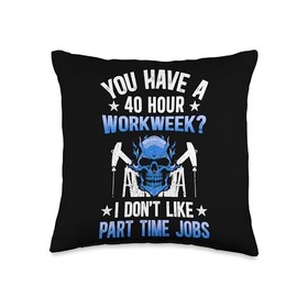 Oilfield Worker Funny Oil Rig Worker Oil Rig Driller Throw Pillow
