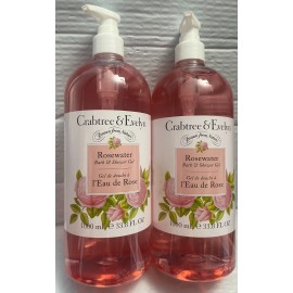CRABTREE  & EVELYN ROSEWATER BATH &SHOWER GEL (2PACK)33.8FLO
