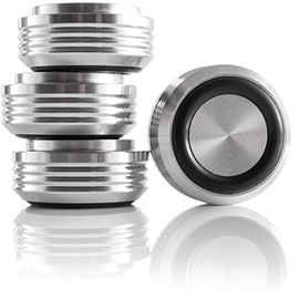 Hifi Lab Aluminium Feet Solid 30 x 14 Audio Absorber Device Feet Aluminium Silver 4X