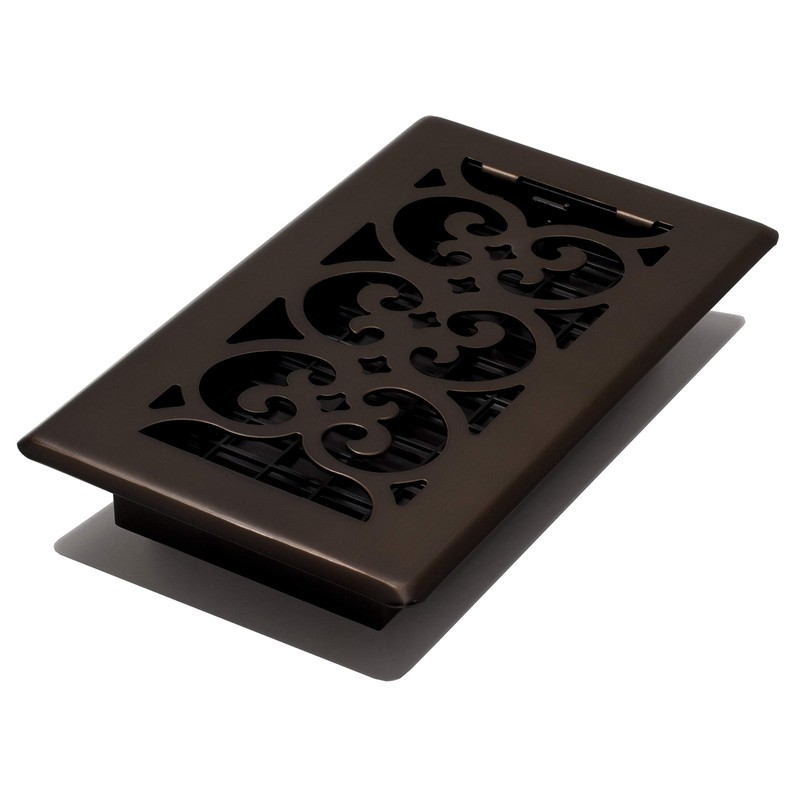 Decor Grates SPH408-RB Floor Register, 4x8, Rubbed Bronze Finish