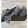 Imabari Towel Gift Set, 2 Face Towels, Gray, Brown, Boxed,