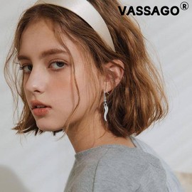 VASSAGO Lucky Amulet Italian Horn Dangle Earrings for Women Stainless Steel Cornicello Drop Earrings, Stainless Steel