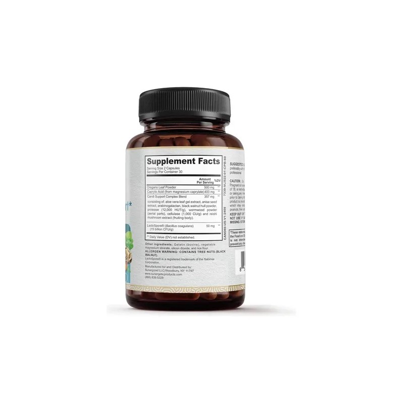 Suplemento Candi Support 60 Cápsulas Sunergetic para Cándida y Parásitos