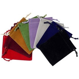 Bolsas de terciopelo para dados (8 unidades de 3 x 4 pulgadas), bolsas con cordón en varios colores para accesorios de juegos de rol, almacenamiento de joyas y recuerdos de fiesta