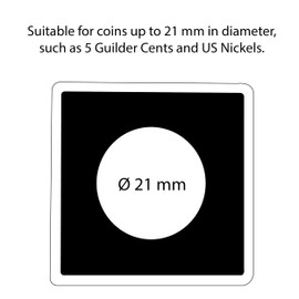 QUADRUM Square Coin Capsules, Black (21)