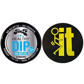 TeaZa Herbal Pouch Cool Mint 1 Can with DC Crafts Nation Skin Can Cover - FIT Black