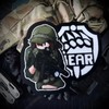 Gunfight Game Patch, Anime Bear Girl Printed Hook and Loop
