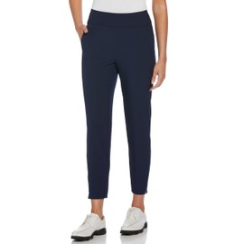 PGA TOUR Women's 27" Inseam-Stretch Woven Ankle Pants, Peacoat