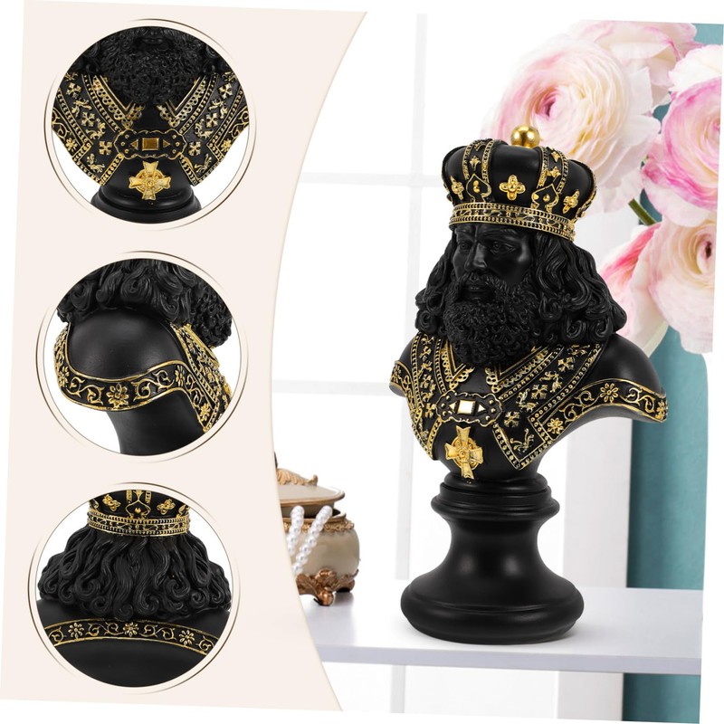 GRIRIW Desktop Chess Sculpture Chic Office Decor Stylish Chess Status