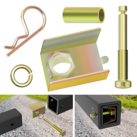 Upgrade 22323 Anti-Rattle Hitch Pin Shim Device, for 2-Inch Receiver, 5/8-in Hole, Compatible with Hollow-Shank Accessories Eliminate Vibration & Noise, Trailer Hitch Anti-Rattle Pin