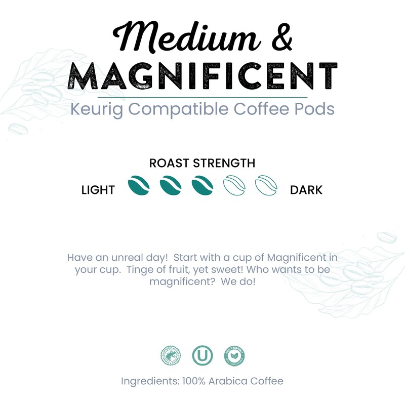 Tayst Coffee Pods, Medium & Magnificent Medium Roast, K Cups
