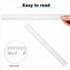 sourcing map 30pcs Clear Plastic Ruler 30cm (12 Inch) Metric