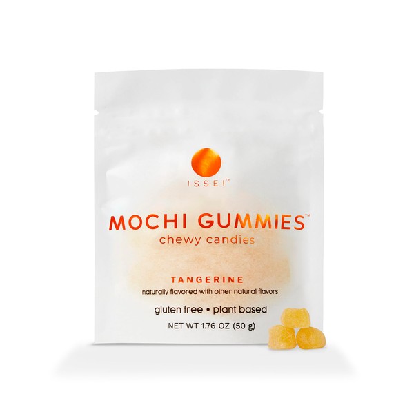 ISSEI Mochi Gummies Chewy Candies (1.76 Ounce, Tangerine)