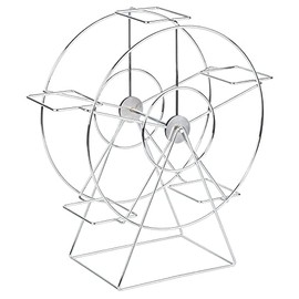 G.E.T. 4-92065 14.5 x 7 Ferris Wheel, 18.5 Clipper Mill, Metal, Chrome (Metal Basket Sold Separately)