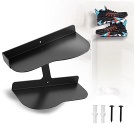 AIYOTAR H Type Floating Shoe Rack for Wall, Metal Wall Mount Floating Shoe Shelves, Wall Mount Floating Sneaker Display Rack, Levitating Shoe Organizer for Sneaker Collector Advertising Exhibition