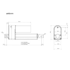 Mini Electric Linear Actuator, 24V High-Speed Motor & Stroke Linear Actuator Motor for Agriculture, Track, Solar, Robotics, Home Automation, 1200N(50mm)