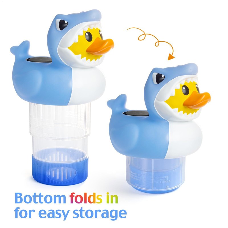 Solar Pool Chlorine Floater - Smart Floating Pool Chlorine Dispenser,Energy-Saving