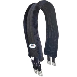 Majestic Ally Mink - Cincha acolchada de forro polar con elásticos resistentes y herrajes inoxidables, color café - 42 pulgadas, 44 pulgadas, 46 pulgadas, 48 pulgadas y 50 pulgadas