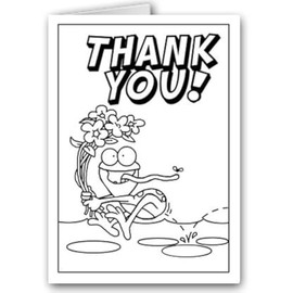 Stonehouse Collection | Kids Color-In Thank You Cards | Cute Frog Design | Fun DIY Cards for Children to Personalize & Color