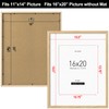 Momentworth 16x20 Frame with Mat for 11x14, Solid Oak Wood
