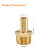 sourcing map 4pcs Brass Barbed Fitting 3/4" NPT Male to