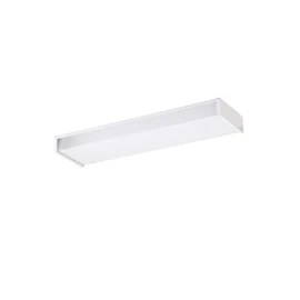 Seagull 59136LE-15 Traditional Two Light Flush Mount from Drop Lens Fluorescent Collection in White Finish, 24.00 inches