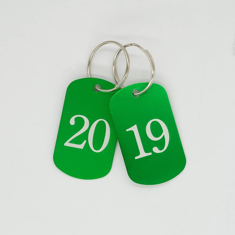Aluminum Engraved Number Tags Key Tags ID Tags with Key