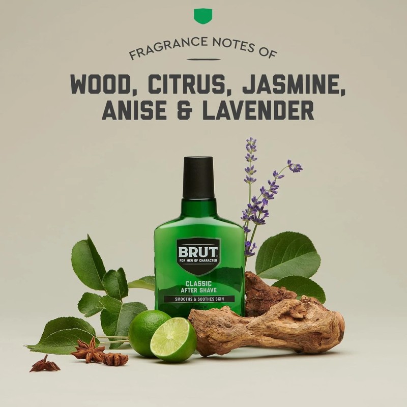Brut Classic After Shave for Men - Absorbs Quickly to