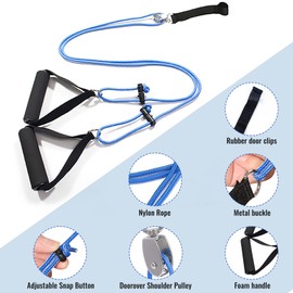 Spetsbst Shoulder Trainer, Shoulder Training Equipment for Training, Door Mounted Pulley System for Shoulder Exercises (Blue)