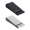 caralin Stainless Steel Slim Double-Sided Money Clip Purse Wallet Credit