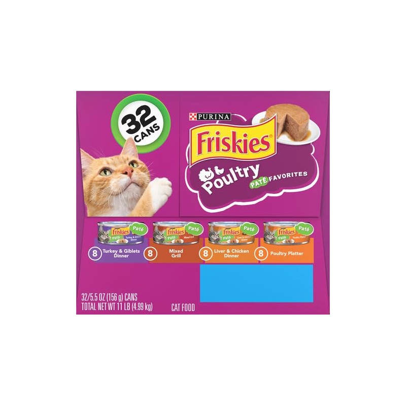 Purina Friskies. Classic Pate - Comida para Gatos, Paquete Variado,