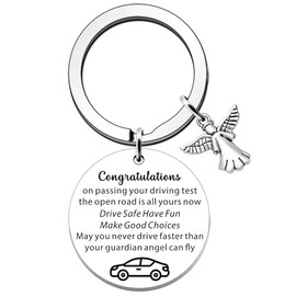 SDOFY Just Passed Driving Test Gifts Drive Safe Keyring New Driver Gifts Guardian Angel Gifts Learner Driver Gifts