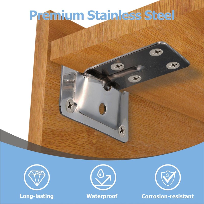 Boat Table Mounting Brackets - Marine Grade Folding Shelf Supports