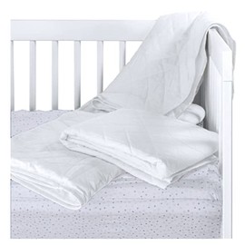 Waterproof Crib Flat Mattress Pad by QuickZip - 100% Cotton White - Luxuriously Soft! Pairs Perfectly with QuickZip Crib Zip-On Sheets
