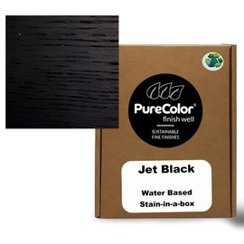 PureColor - Wood Stain and Finishes - Eco-Friendly, Vivid Colors, Deep Pigment, Ready to Use, Water-Based, Low VOC, No Odor, & Easy Clean-Up. Gallon, Jet Black