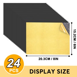 Towjug Self-Sticky 6 x 8 Magnetic Adhesive Sheets, 24 Pack Cuttable Magnetic Papers for DIY, Photo Magnets Crafts