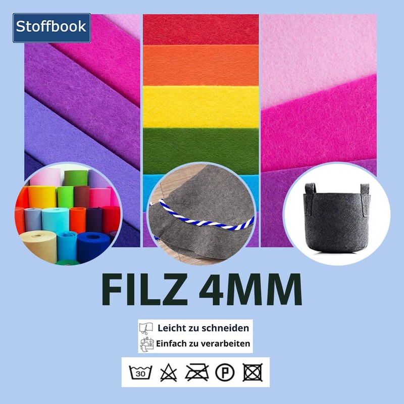StoffBook E383 Brown Long Sturdy Craft Felt Pocket Felt Fabric