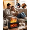 Essential Oil Diffuser, 7-Color Fireplace Fire Flame Aromatherapy Humidifier, 280ml