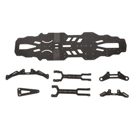 RC Car Chassis Plate High Flexibility Carbon Fiber Chassis Plate Accessory for SNRC R3G 1:10 RC Station Wagon Black