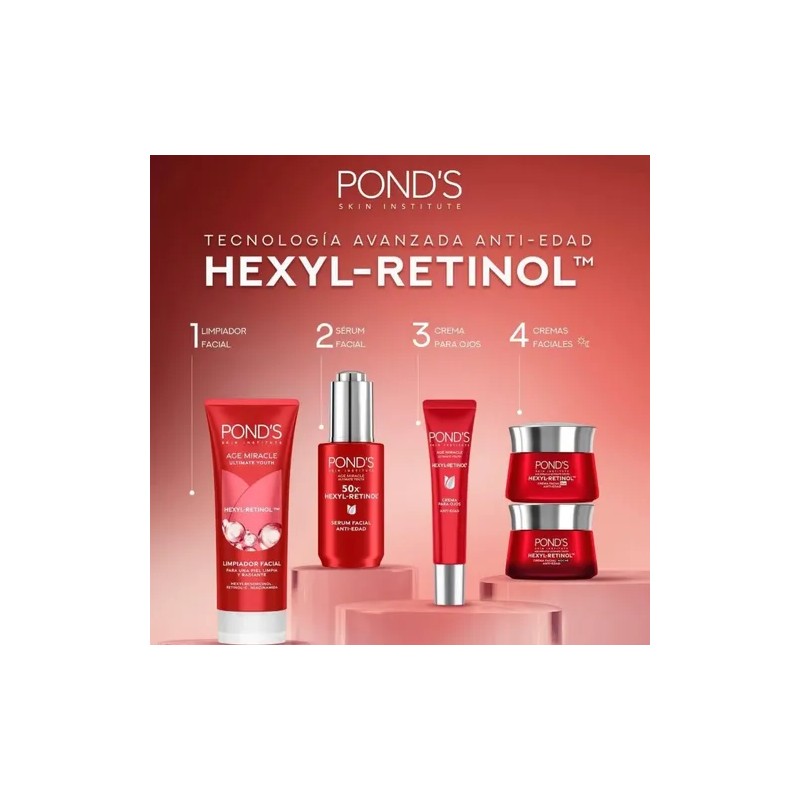 Pond's Age Miracle Limpiador Facial en Espuma con Hexyl-Retinol, 100g