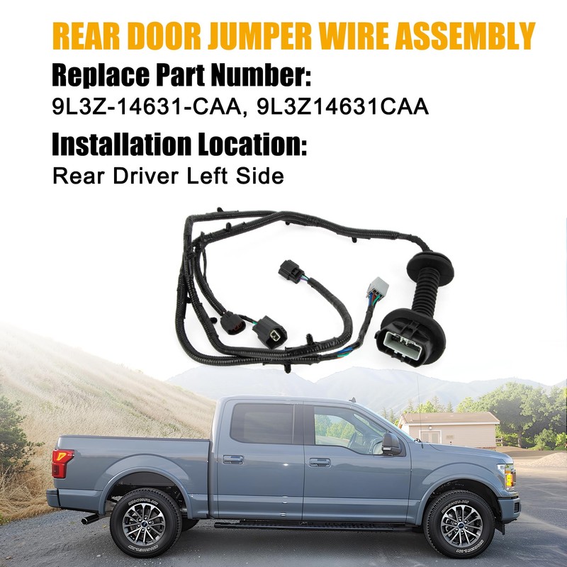 Rear Driver Side Door Jumper Wire Harness 9L3Z-14631-CAA Compatible with