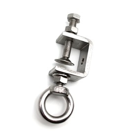 5Pcs C-Clamps;C Clamp Stainless Steel, Beam Clamp.Comes with Stainless Steel Screw Ring That Can Withstand 100 Pounds(medium)