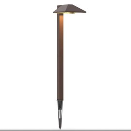 GOODSMANN Path Lighting LED Low Voltage Landscape Lights 0.6 Watt Garden Lights Outdoor Lighting with Metal Stake and Connector 22 Lumen Warm White, Chocolate Brown 9920-2101-01